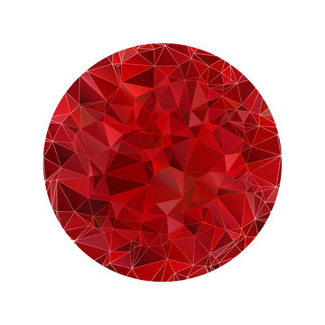 Red polygonal sphere