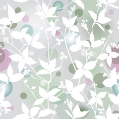 leaf seamless background. Floral vector pattern.