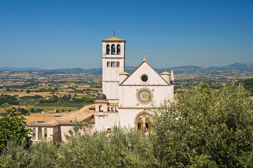 Fototapeta na wymiar Bazylika Świętego Franciszka z Asyżu. Umbria. Włochy.