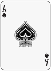 Ace of spade playing card - 61023809