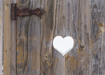 heart on wooden background