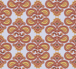 Fototapeta premium Floral pattern. Flower seamless background. Geometric texture