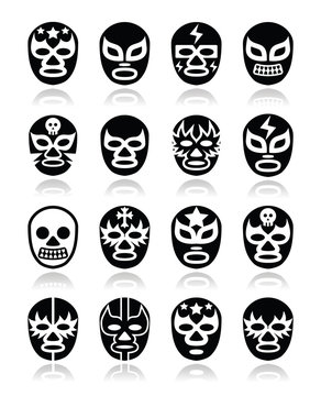 Lucha Libre Mexican Wrestling Masks Icons