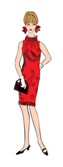Fashion dressed woman (1950's 1960's style) Retro girl