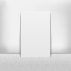 White Gallery Frame. Vector illustration