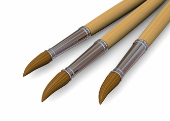Naklejka premium Paintbrush - 3D