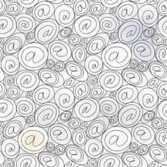 e-mail sign seamless background. spam mail pattern concept.