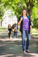 Confident Female Grad Student Outdoors