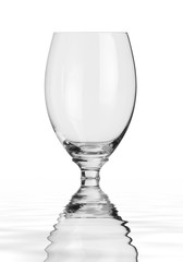 sinking empty drinking glass