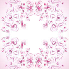 Seamless vintage background with hearts