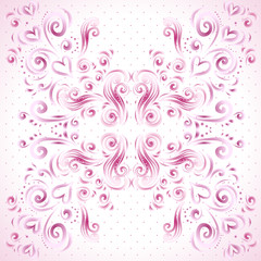 Seamless vintage background with hearts