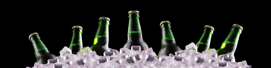 bottles of beer on ice
