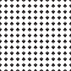 Vector pattern made with poker clubs symbol