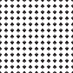 Fototapeta premium Vector pattern made with poker clubs symbol