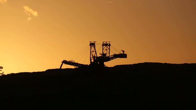 Schaufelradbagger, Braunkohle Tagebau