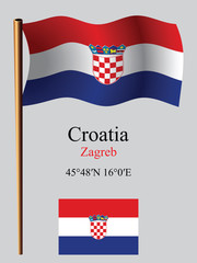 croatia wavy flag and coordinates