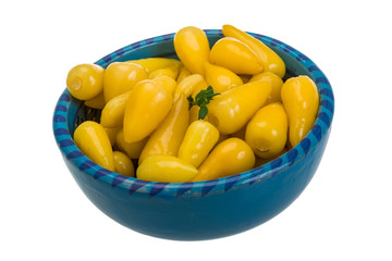 Yellow marinated pepper