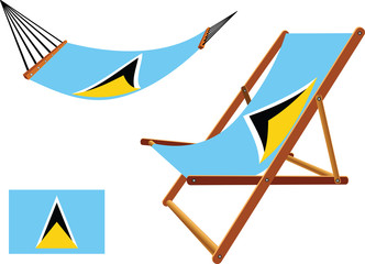 saint lucia hammock and deck chair set