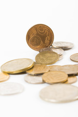 crisis on the white background