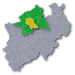 Regierungsbezirk Münster mit dem Kreis Coesfeld