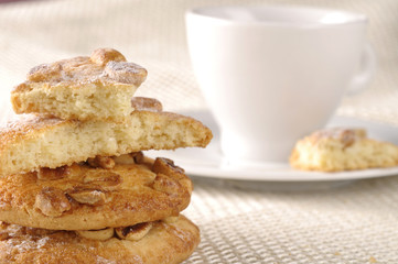 Homemade cookies with nuts