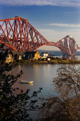 Forth Bridge and raw boat