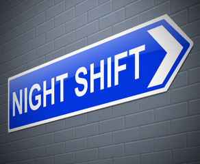 Night shift concept.
