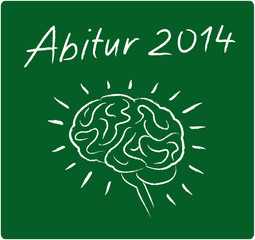 Abitur 2014 u. Gehirn - auf Tafel