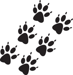 Черные отпечатки лап