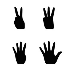 fingers on a white background
