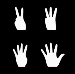 Obraz premium fingers on a black background