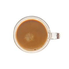 Above view of Espresso shot In Glass