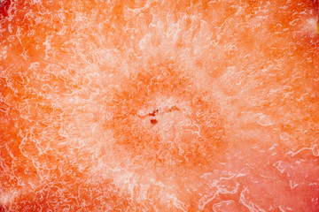 strawberry, cut strawberry showing close up texture of surface