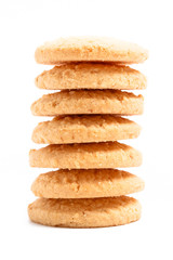 Milk cookies isolated on white background