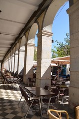 Terrasse de café, Plaça de la Independència, Gérone