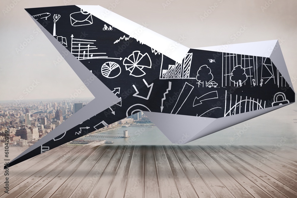 Poster Composite image of brainstorm on abstract screen
