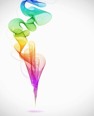 Obraz premium Abstract colorful background with wave, illustration