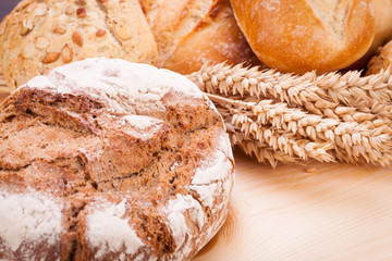 frisch gebackenes knuspriges brot detail