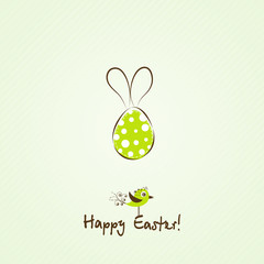 Template Easter greeting card, vector