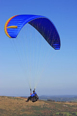 paraglider over Dartmoor