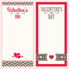 Valentines Day menu or invitation designs in brown and red - 61047829