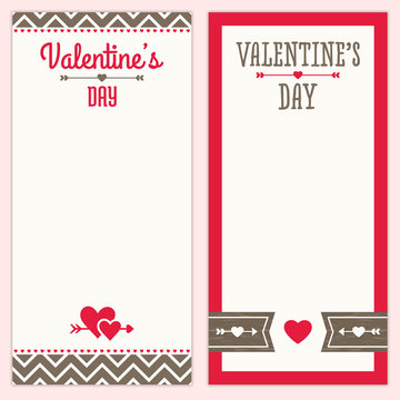 Valentines Day Menu Or Invitation Designs In Brown And Red