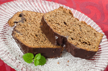 Chocolate and walnut cake