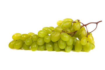 Bunch of Green Grapes laying isolated