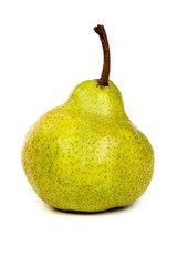 Åasty ripe green pear isolated on white