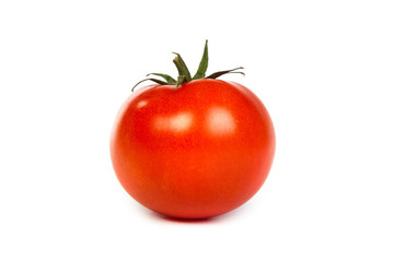 Fresh red tomato isoated on white