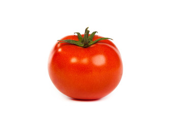 Fresh red tomato isoated on white