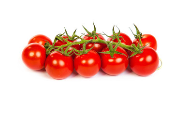 Juicy organic Cherry tomatoes isolated