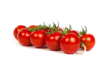 Juicy organic Cherry tomatoes isolated