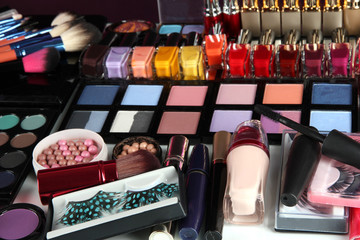 Much makeup close-up